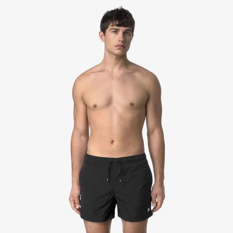HAZEL BEACH - Bathing Suits - Swimming Trunks - Man - Black Pure made by K-Way