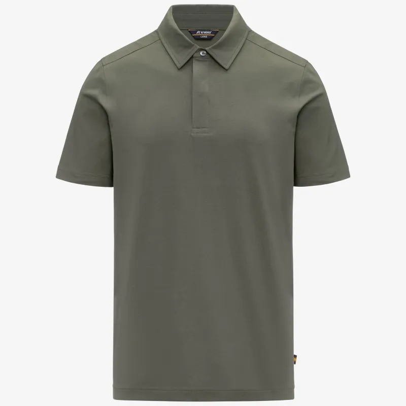 VINCELLE COTTON - Polo Shirts - Polo - Man - Green Lichen made by K-Way