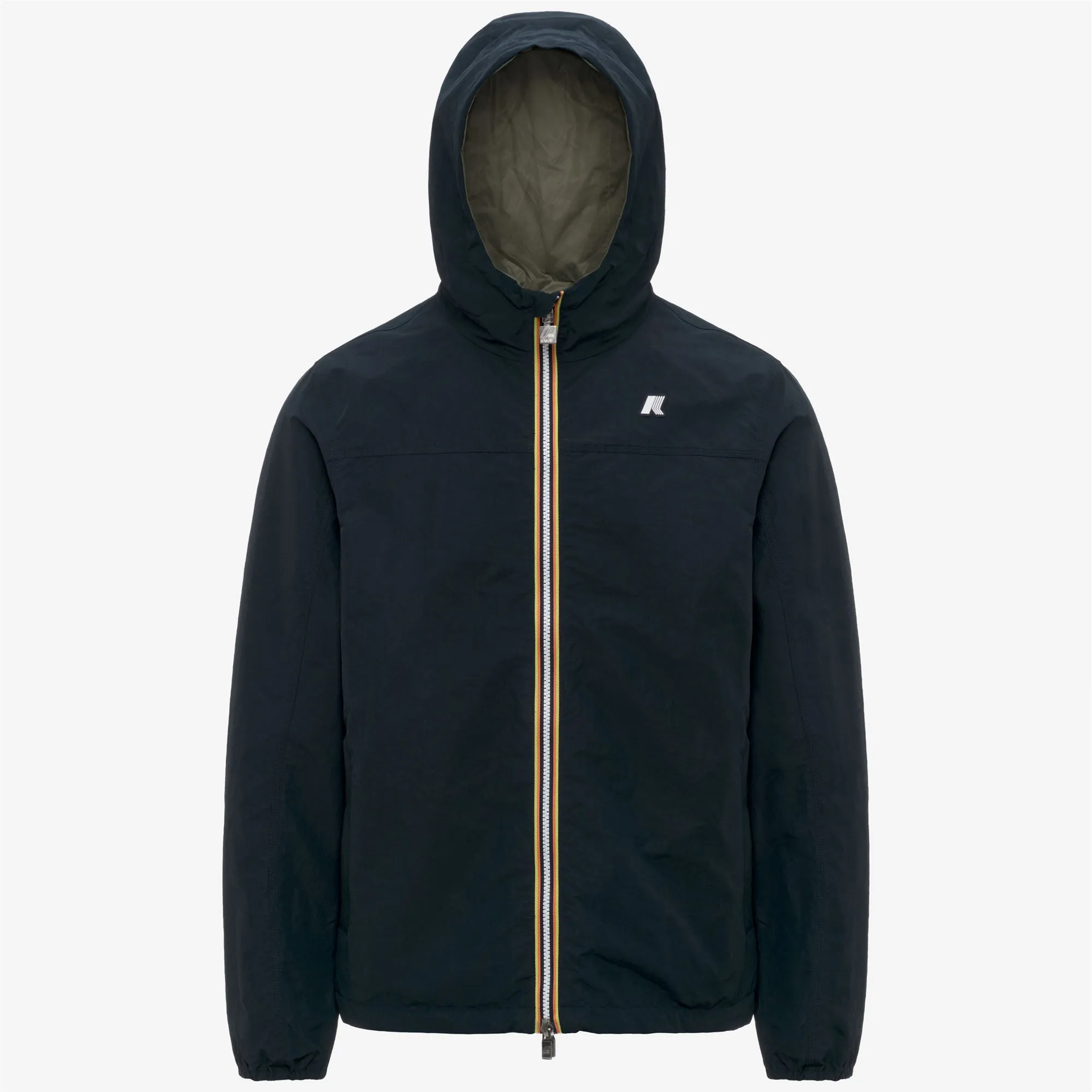 JAKE COTTON DOUBLE - Jackets - Short - Man - Blue Depth-Green Lichen sold by K-Way
