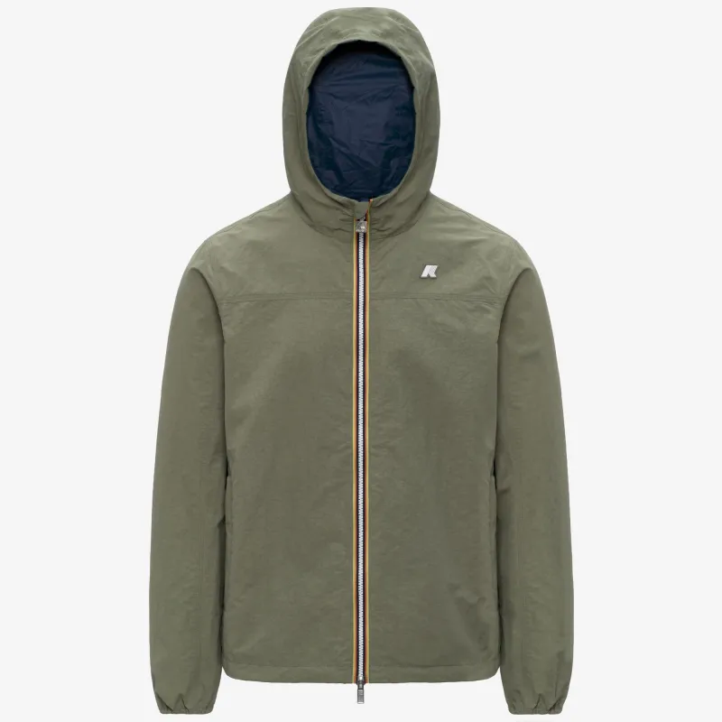 JAKE COTTON DOUBLE - Jackets - Short - Man - Green Lichen-Blue Insignia made by K-Way