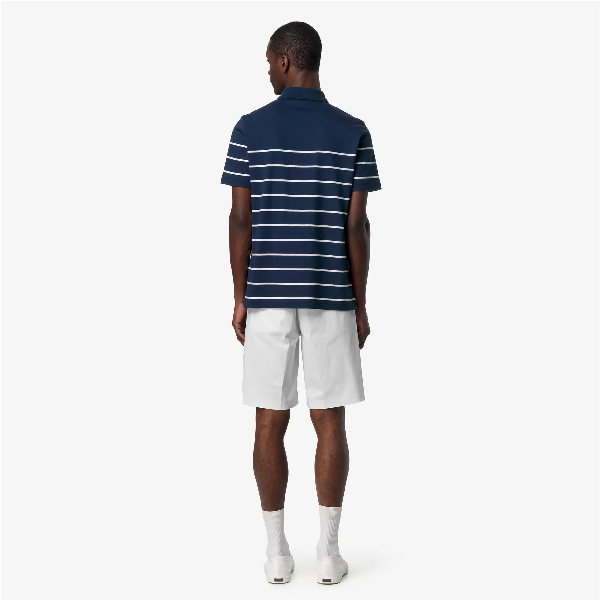LAYO-FRENCH JERSEY YARN DYED - Polo Shirts - Polo - Man - Blue Insignia-White sold by K-Way product image thumbnail 4