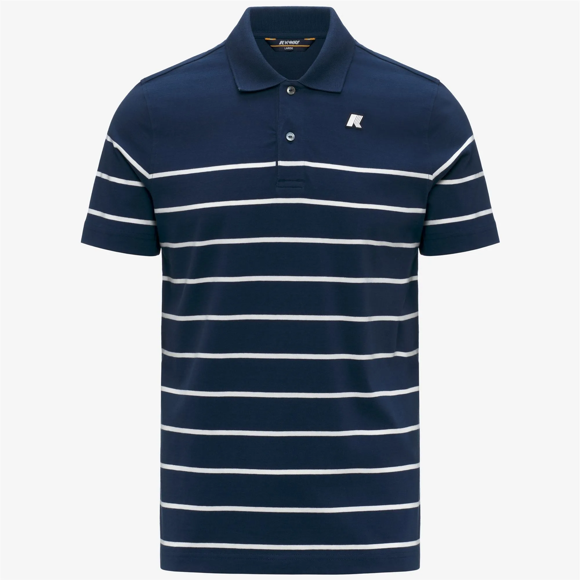 LAYO-FRENCH JERSEY YARN DYED - Polo Shirts - Polo - Man - Blue Insignia-White sold by K-Way