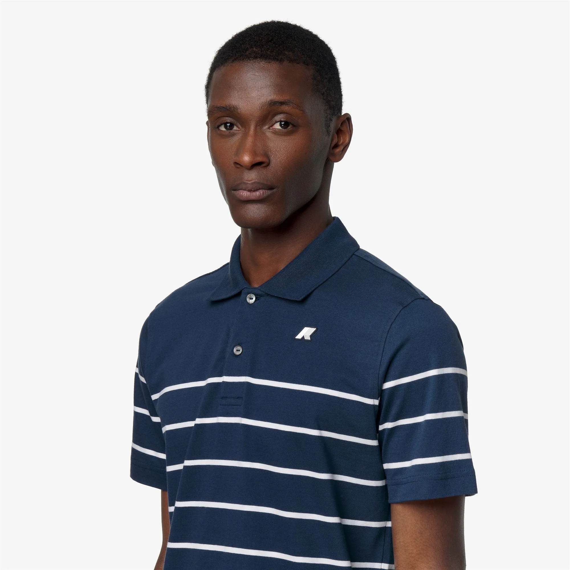 LAYO-FRENCH JERSEY YARN DYED - Polo Shirts - Polo - Man - Blue Insignia-White sold by K-Way product image thumbnail 5