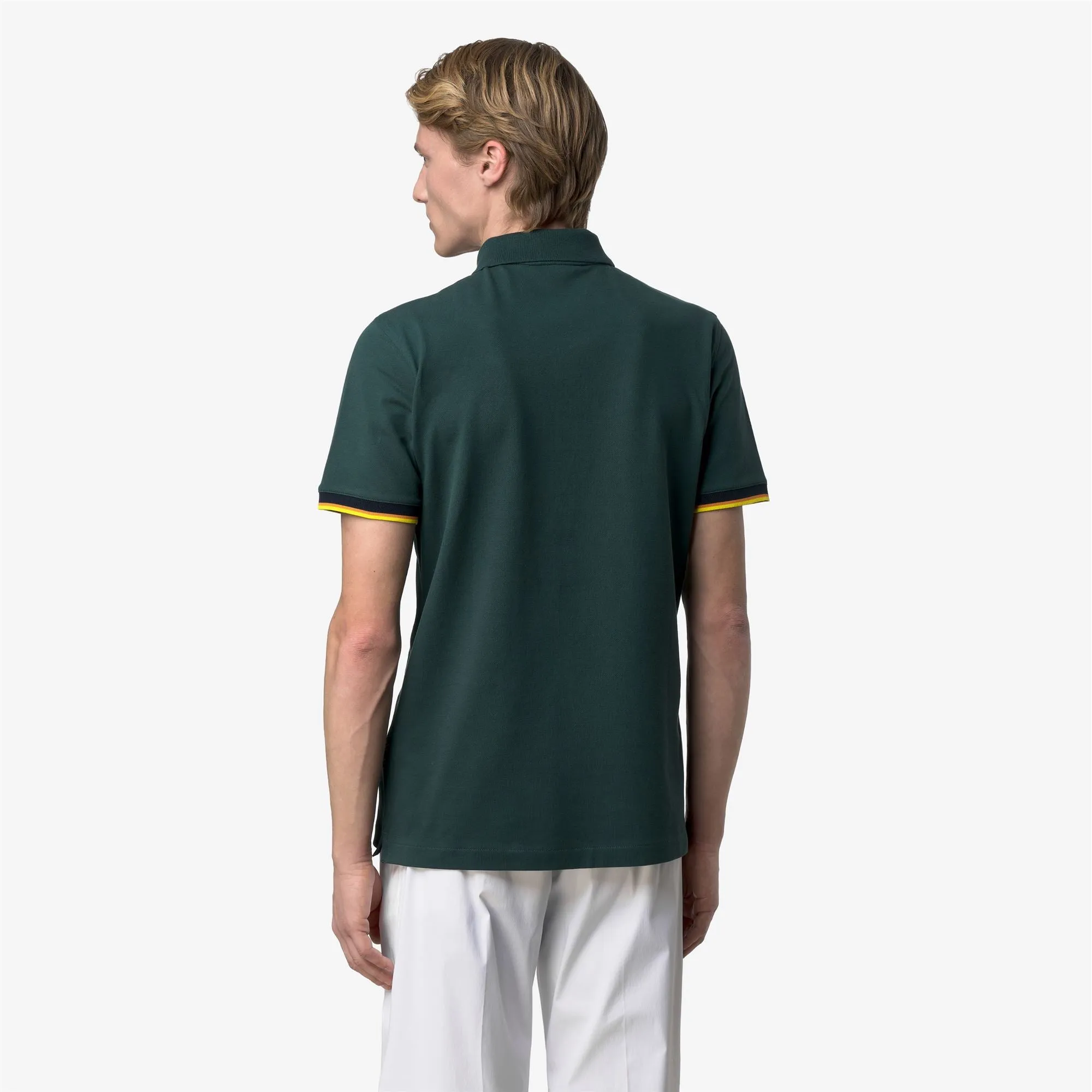 VINCENT PIQUE SLIM - Polo Shirts - Polo - Man - Green Dk Jungle sold by K-Way product image thumbnail 4