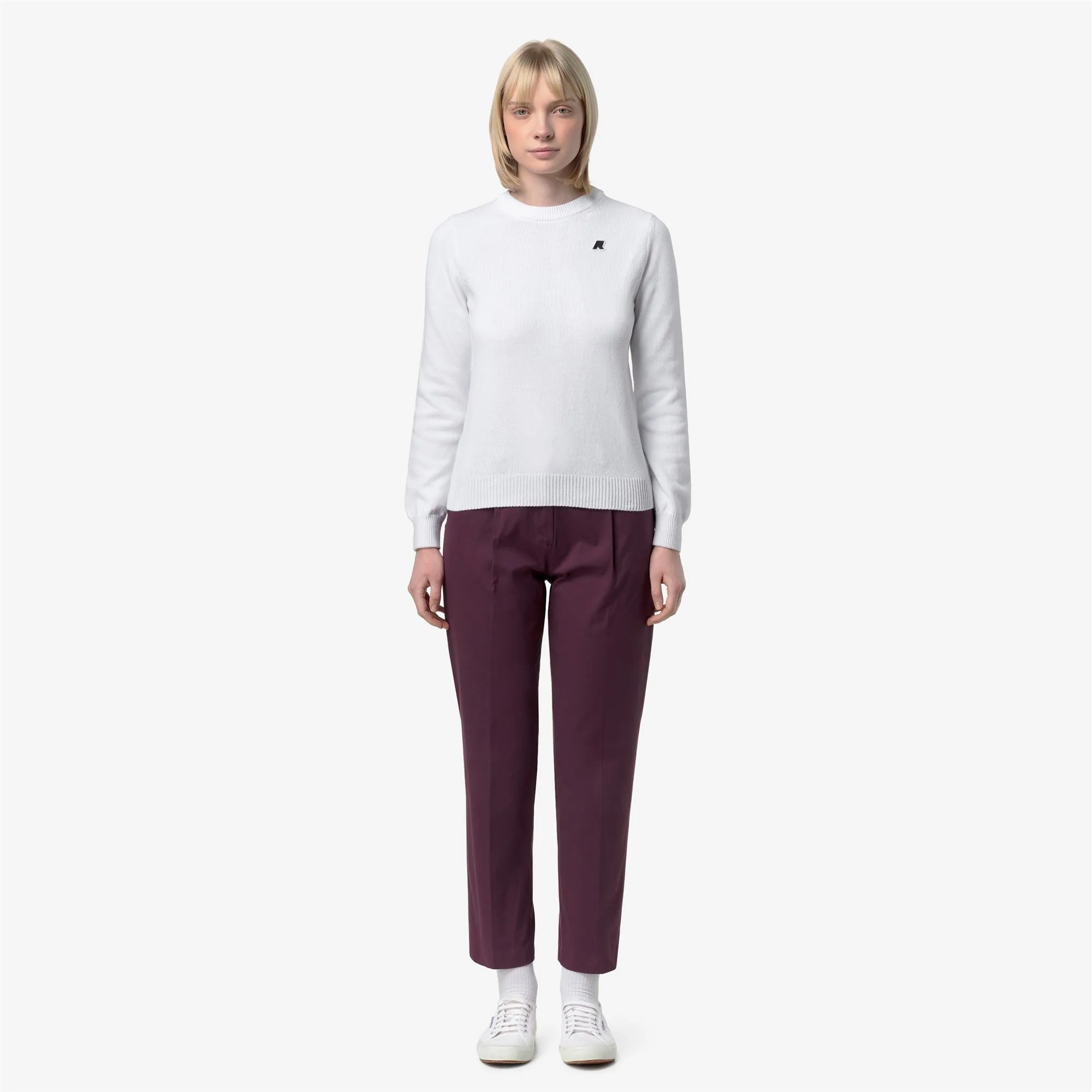 EYRE TWILL TECH PEACH GOLF - Pants - Chino - Woman - Violet Mauve Wine sold by K-Way product image thumbnail 2