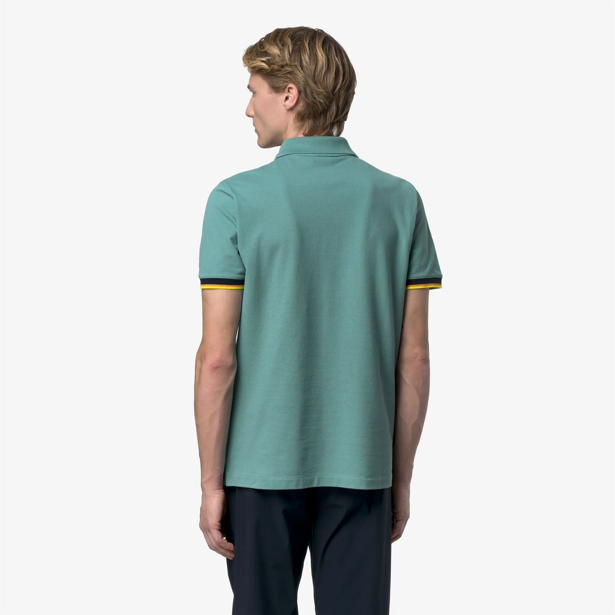 VINCENT PIQUE SLIM - Polo Shirts - Polo - Man - Green Mine sold by K-Way product image thumbnail 3