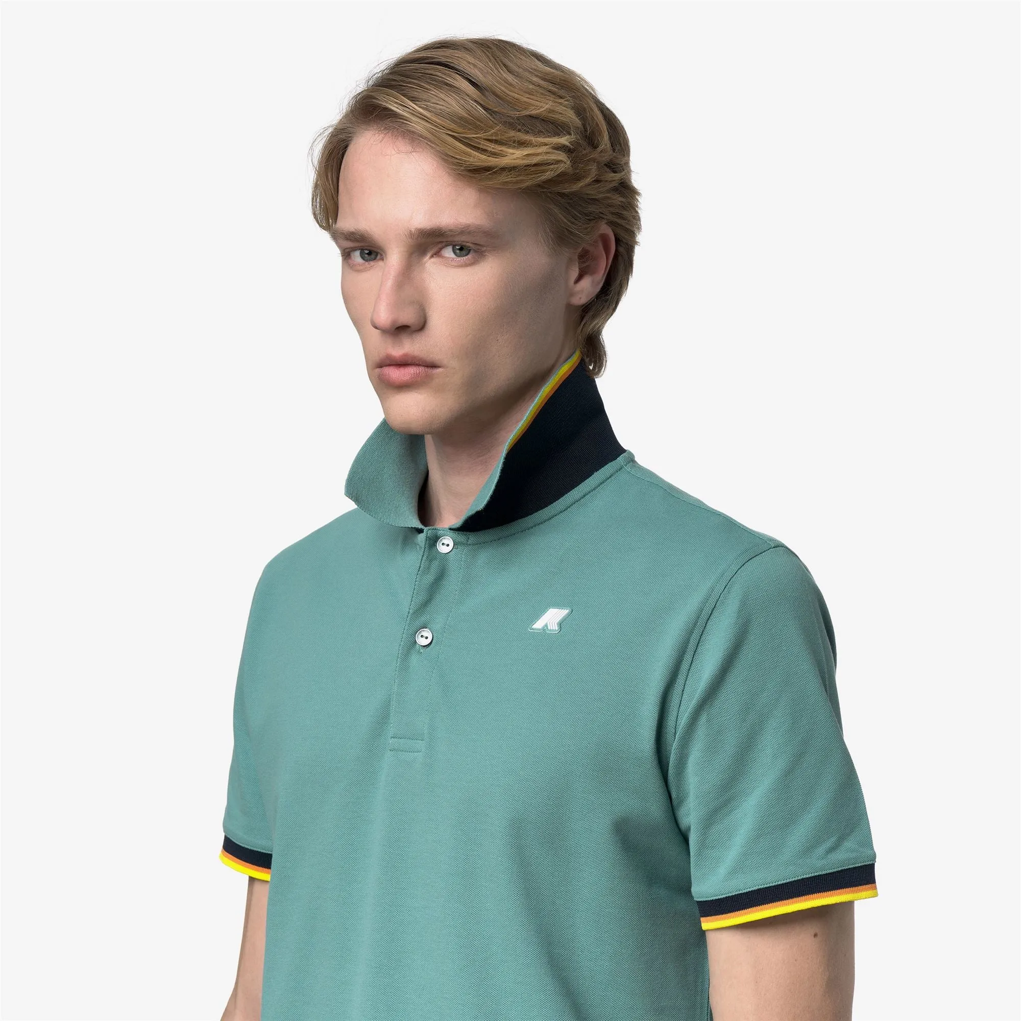 VINCENT PIQUE SLIM - Polo Shirts - Polo - Man - Green Mine sold by K-Way product image thumbnail 4