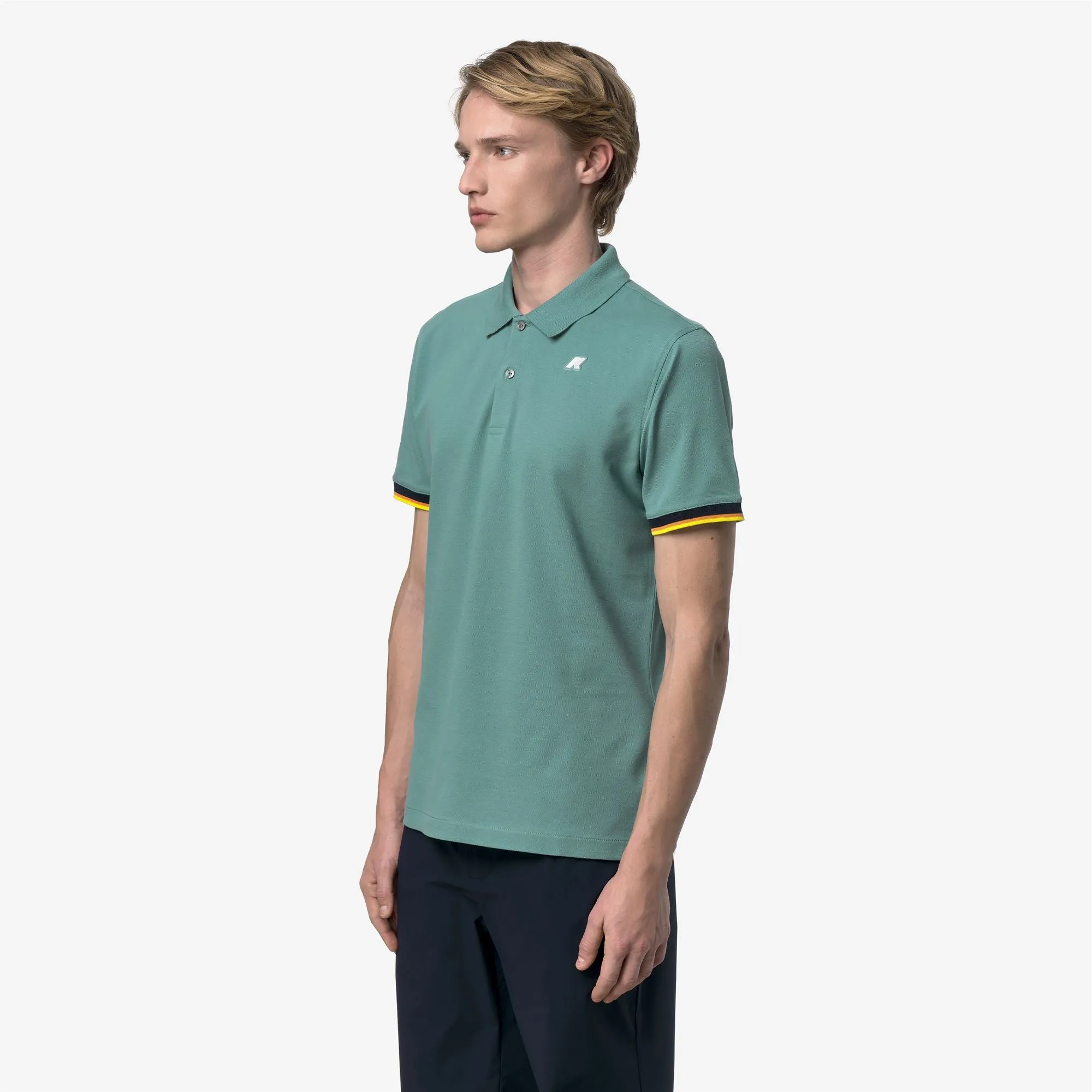 VINCENT PIQUE SLIM - Polo Shirts - Polo - Man - Green Mine sold by K-Way product image thumbnail 2