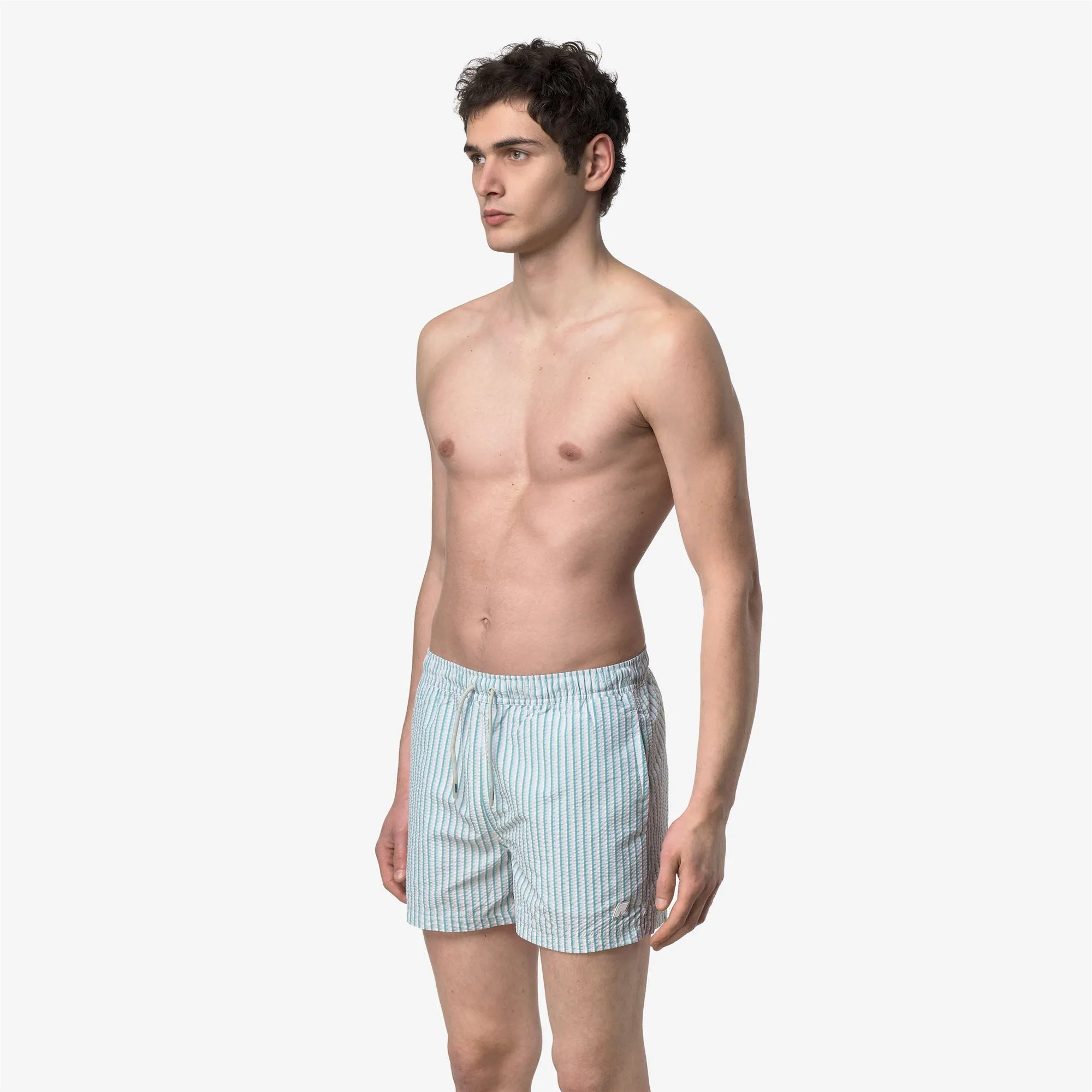 HAZEL MULTISTRIPES BEACH - Bathing Suits - Swimming Trunks - Man - White-Beige-LtBlue-Green sold by K-Way product image thumbnail 2