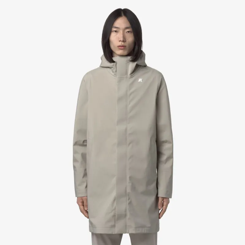 THOMAS BONDED - Jackets - Long - Man - Beige Cashmere-Blue Depth made by K-Way