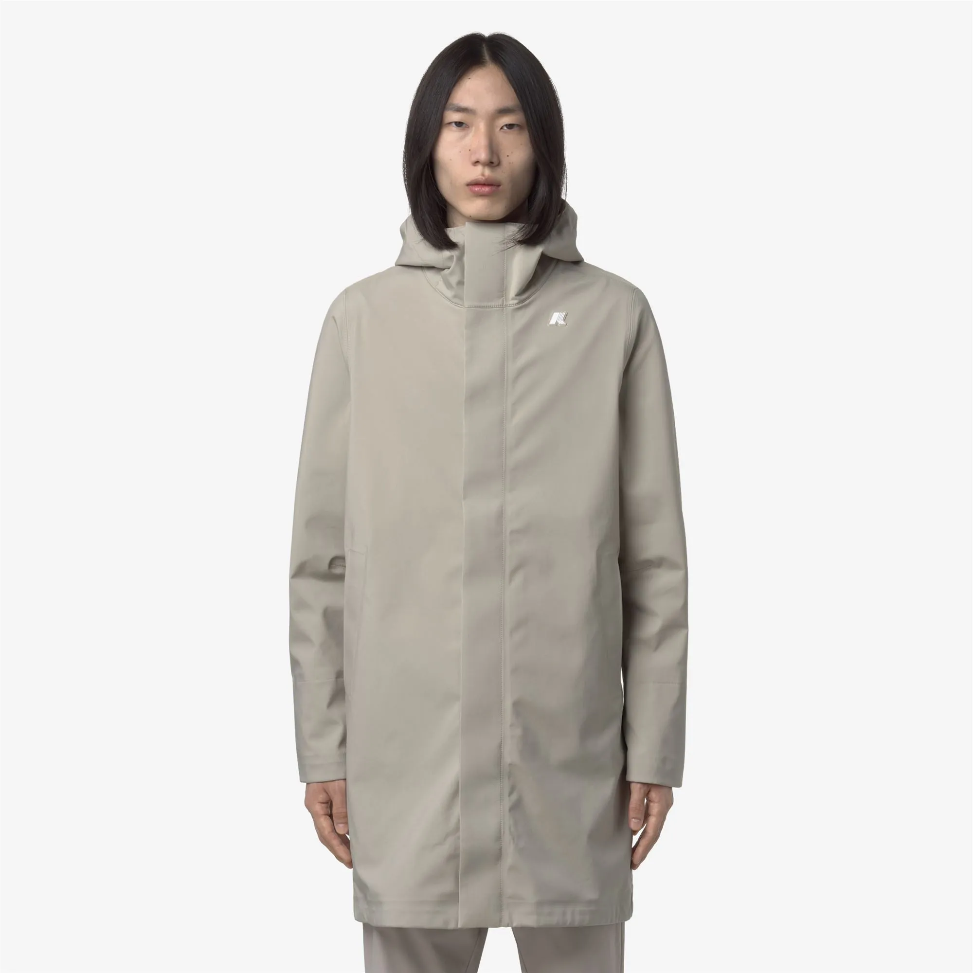 THOMAS BONDED - Jackets - Long - Man - Beige Cashmere-Blue Depth sold by K-Way