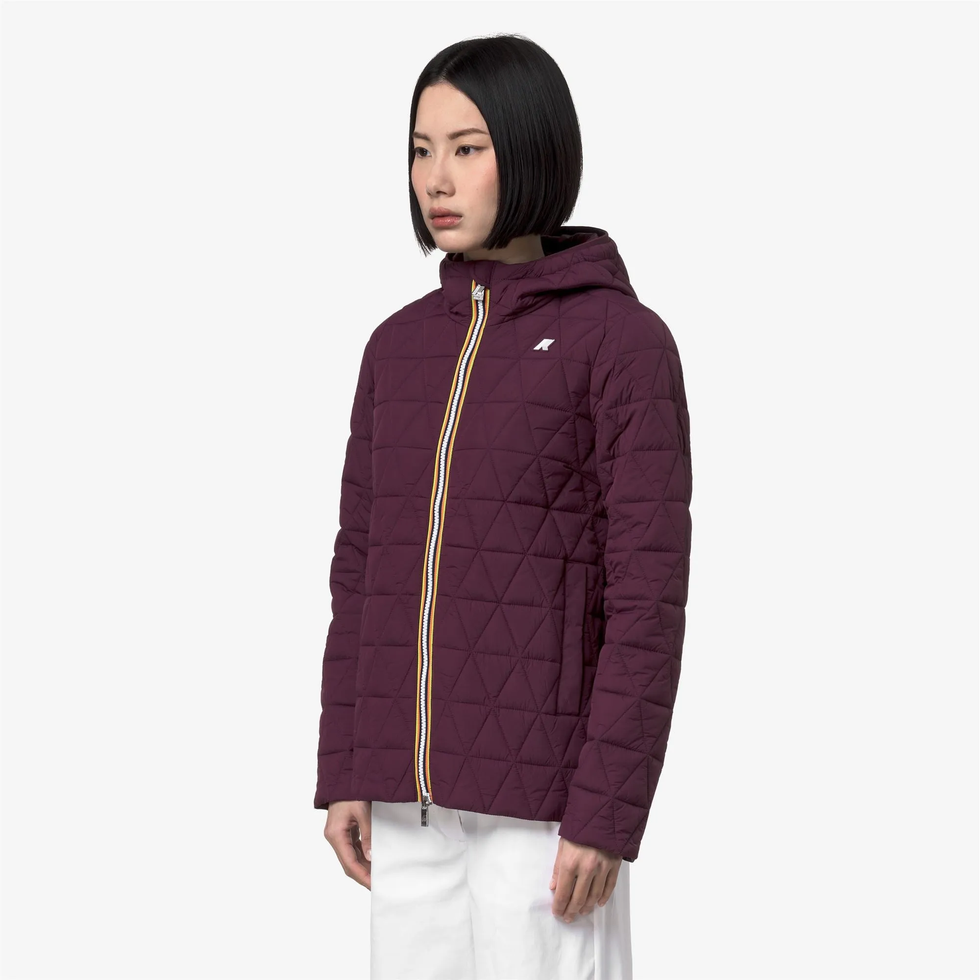 MADLAINE DIAMOND QUILTED WARM - Jackets - Short - Woman - Violet Mauve Wine sold by K-Way product image thumbnail 2