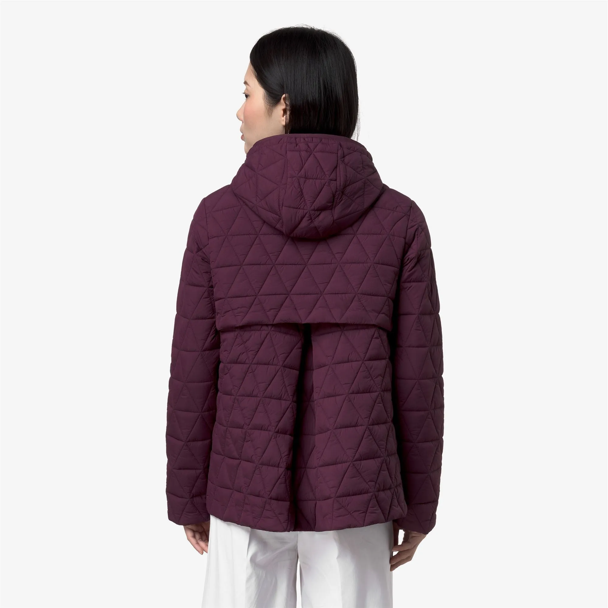 MADLAINE DIAMOND QUILTED WARM - Jackets - Short - Woman - Violet Mauve Wine sold by K-Way product image thumbnail 3