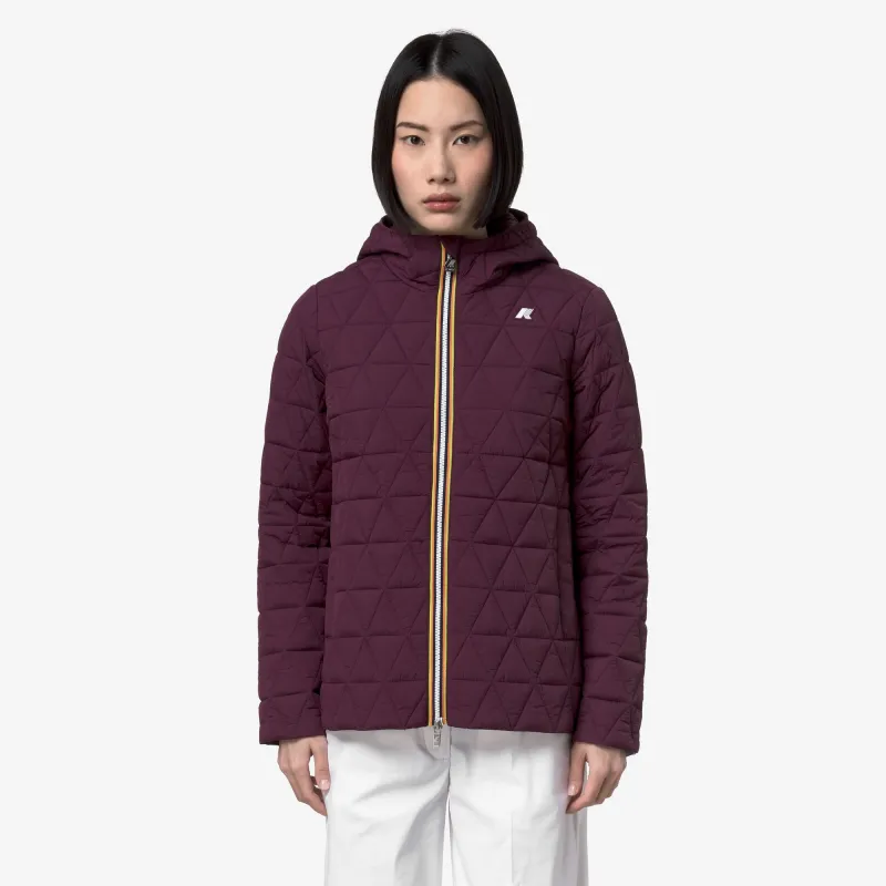 MADLAINE DIAMOND QUILTED WARM - Jackets - Short - Woman - Violet Mauve Wine made by K-Way
