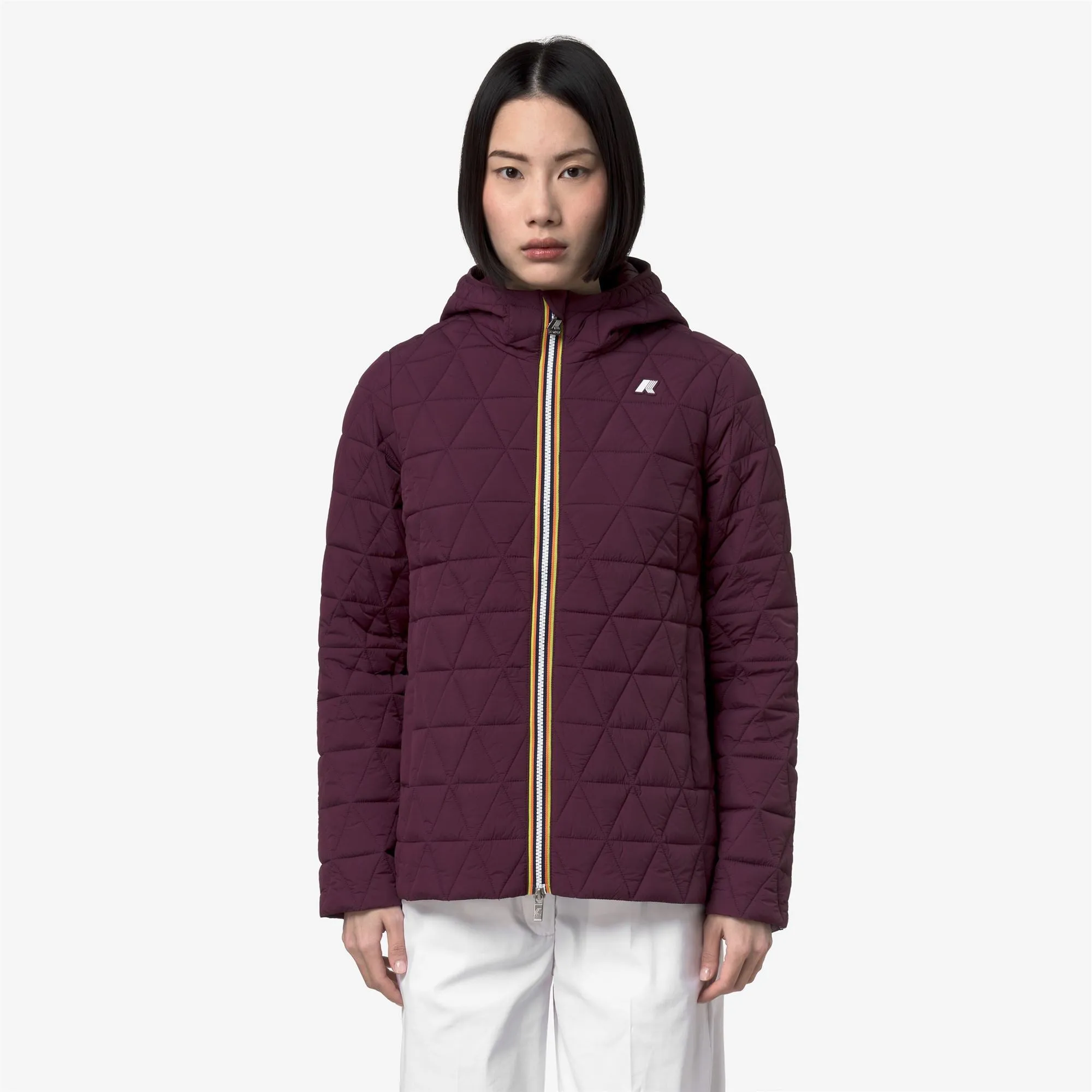 MADLAINE DIAMOND QUILTED WARM - Jackets - Short - Woman - Violet Mauve Wine sold by K-Way