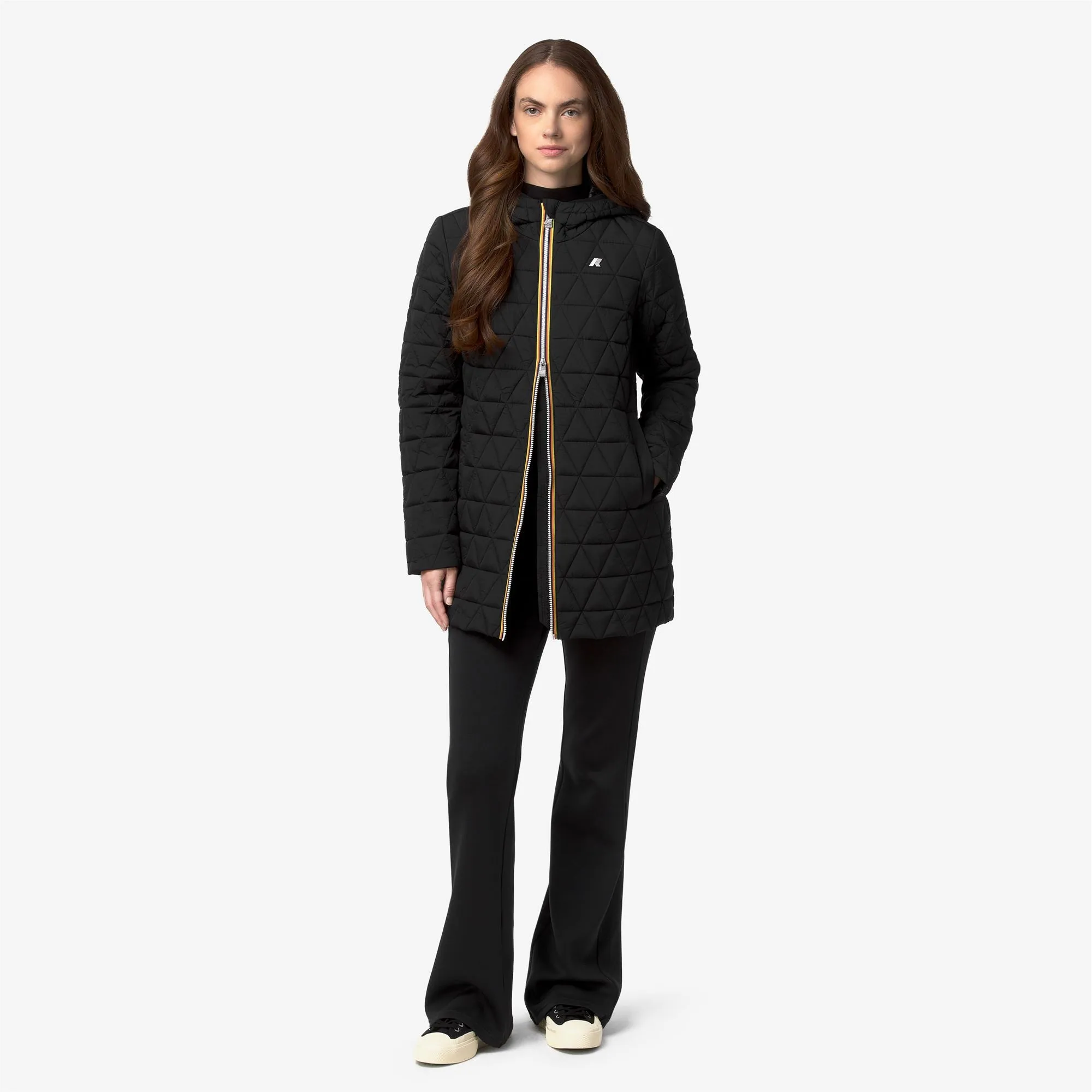 SOPHIE DIAMOND QUILTED WARM - Jackets - 3/4 Length - Woman - Black Pure-Black Pure sold by K-Way product image thumbnail 4