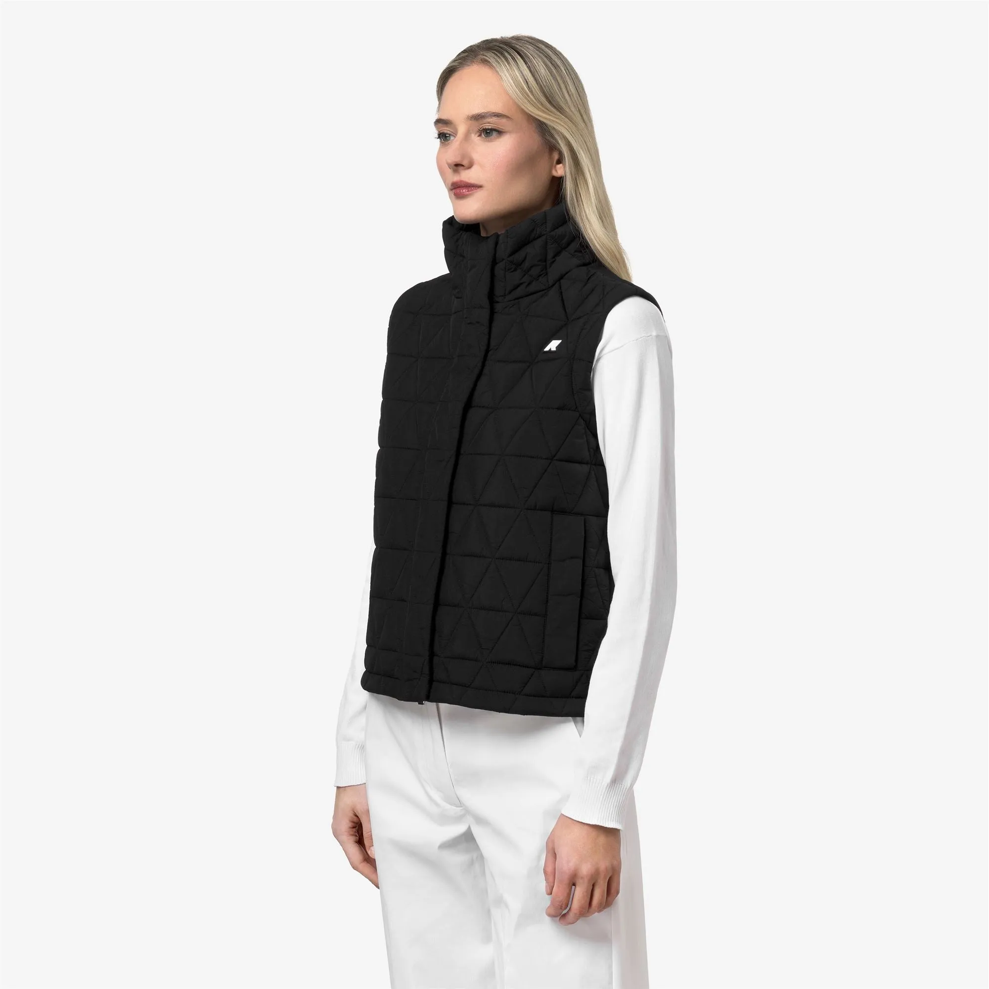 SATINE DIAMOND QUILTED WARM - Jackets - Vest - Woman - Black Pure-Black Pure sold by K-Way product image thumbnail 2