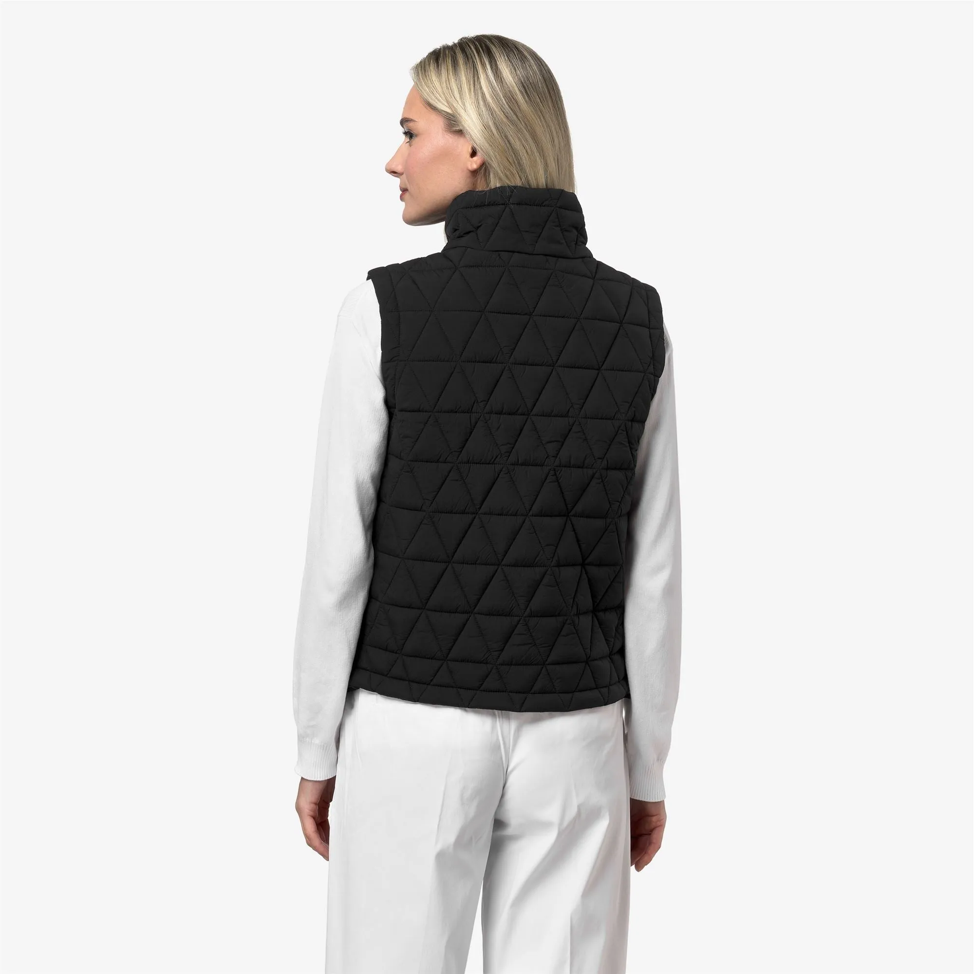 SATINE DIAMOND QUILTED WARM - Jackets - Vest - Woman - Black Pure-Black Pure sold by K-Way product image thumbnail 3