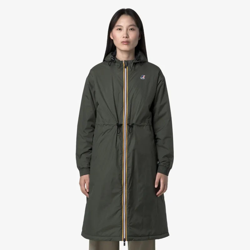 LE VRAI 4.0 DELIA WARM - Jackets - 3/4 Length - Woman - GREEN BLACKISH made by K-Way