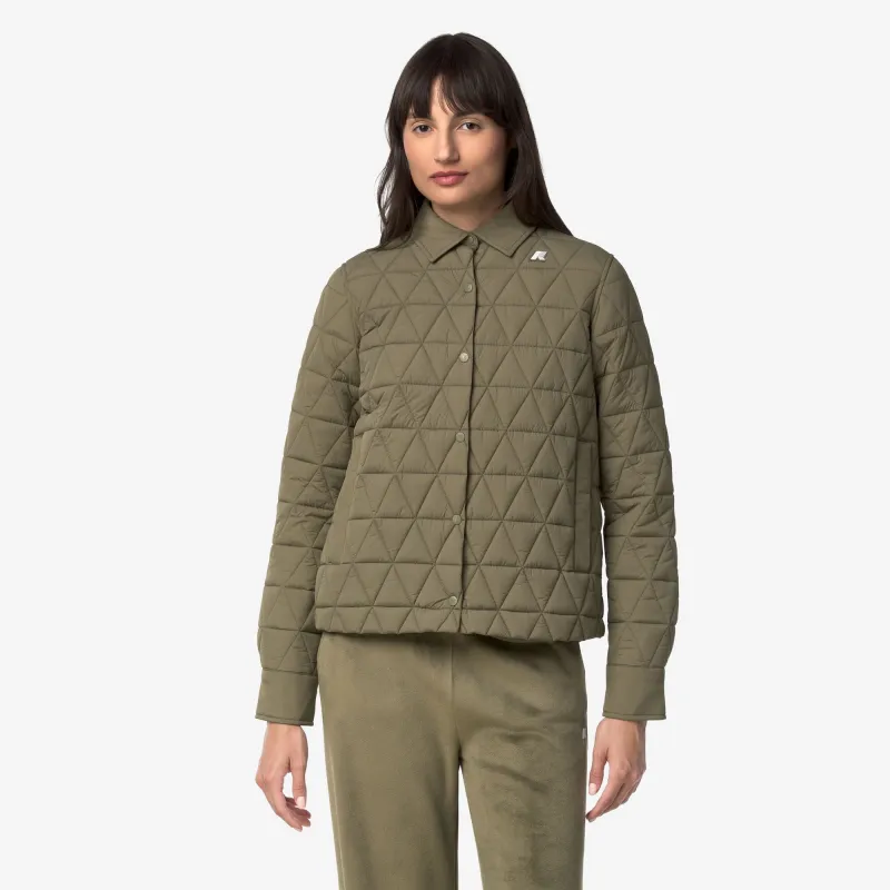 NIKA DIAMOND QUILTED WARM - Jackets - Mid - Woman - Green Army made by K-Way