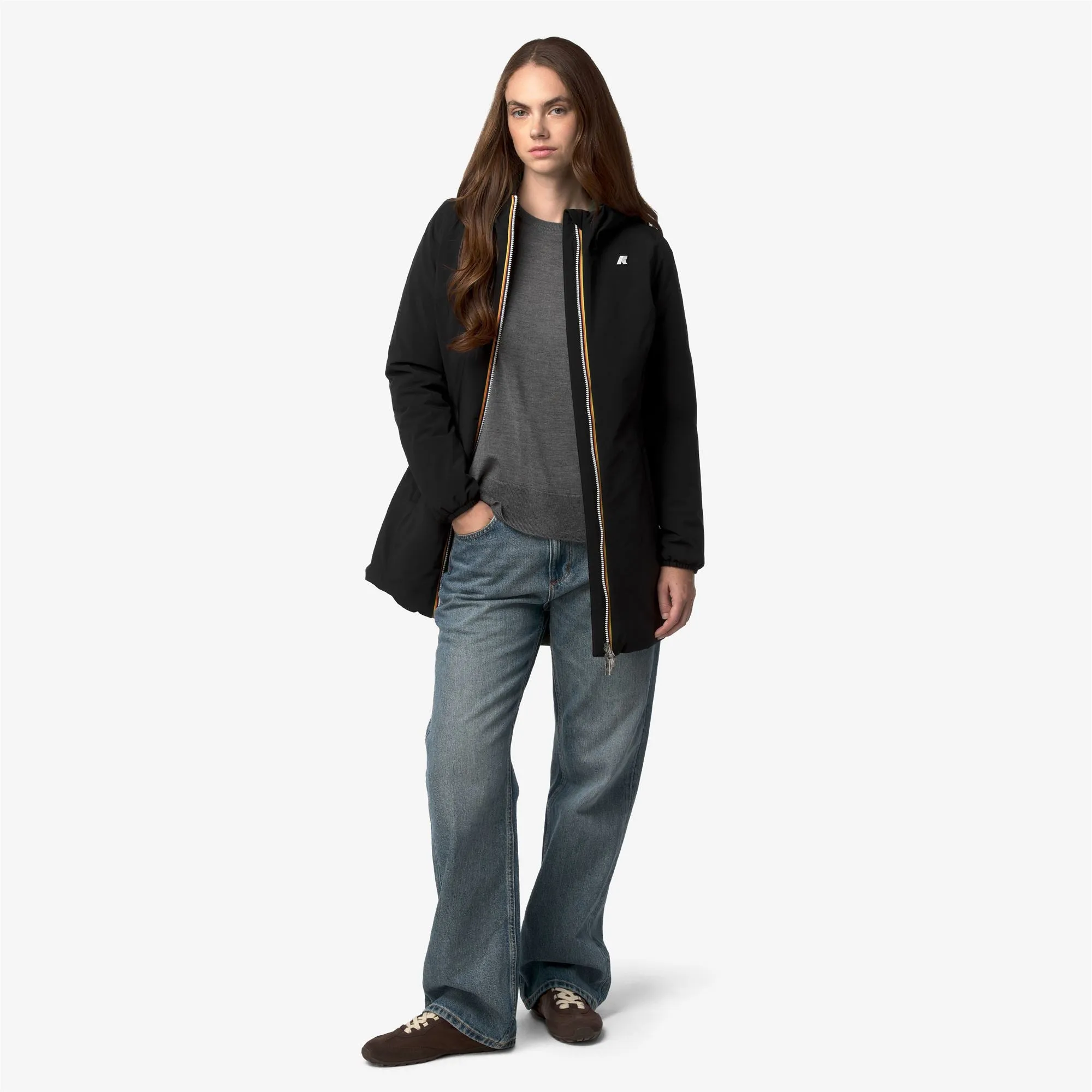 DENISE ST WARM DOUBLE - Jackets - Mid - Woman - Black Pure-GREEN BLACKISH sold by K-Way product image thumbnail 4