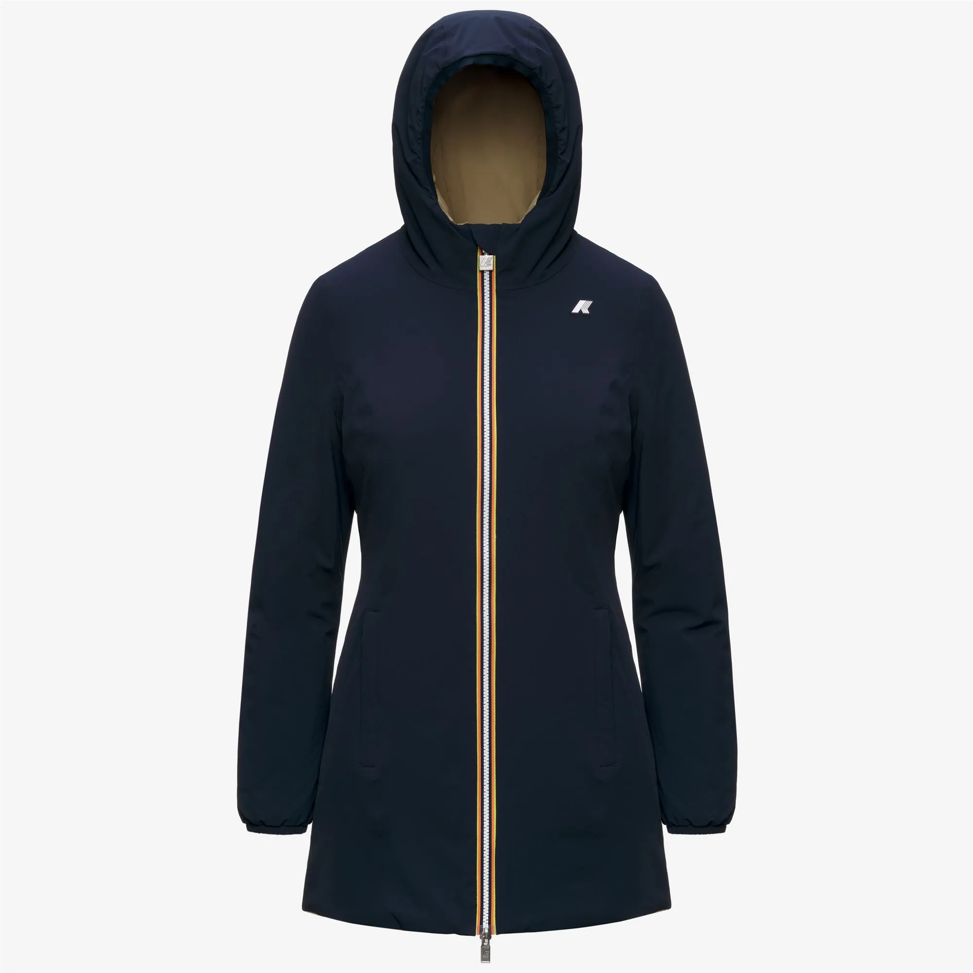 DENISE ST WARM DOUBLE - Jackets - Mid - Woman - Blue Depth-Beige Khaki sold by K-Way product image thumbnail 5