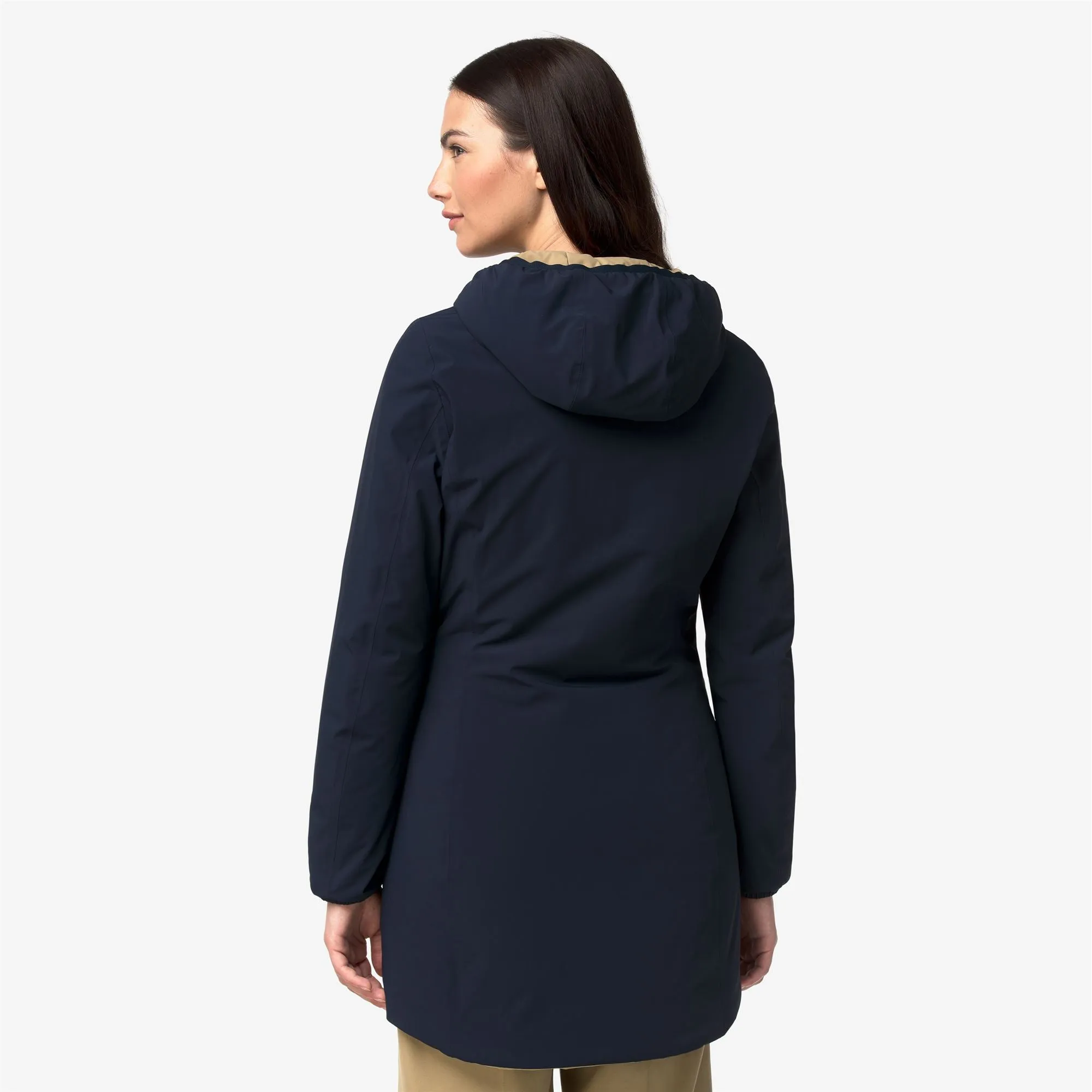 DENISE ST WARM DOUBLE - Jackets - Mid - Woman - Blue Depth-Beige Khaki sold by K-Way product image thumbnail 3