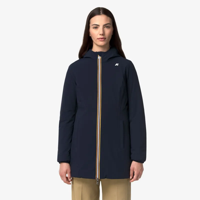 DENISE ST WARM DOUBLE - Jackets - Mid - Woman - Blue Depth-Beige Khaki made by K-Way