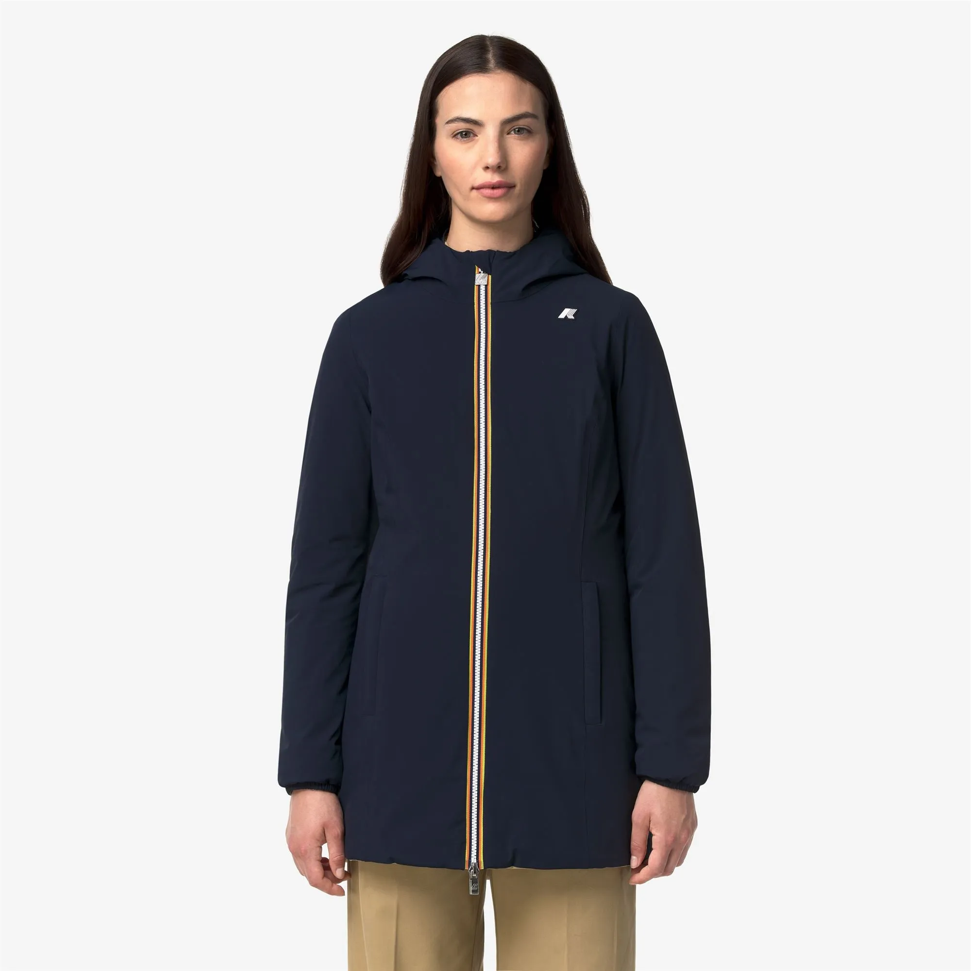 DENISE ST WARM DOUBLE - Jackets - Mid - Woman - Blue Depth-Beige Khaki sold by K-Way