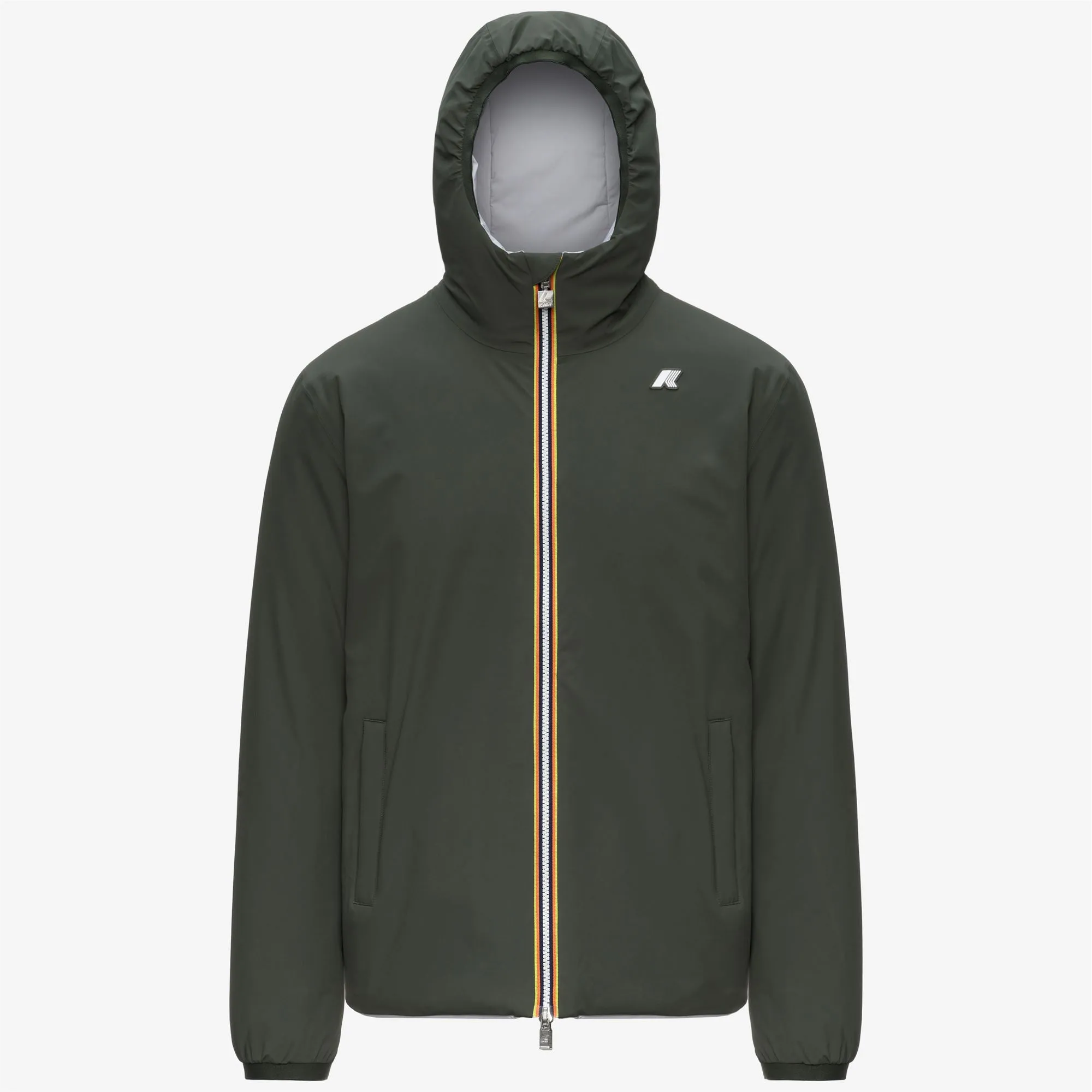 JACK ST WARM DOUBLE - Jackets - Short - Man - GREEN BLACKISH -Grey Ash sold by K-Way product image thumbnail 5