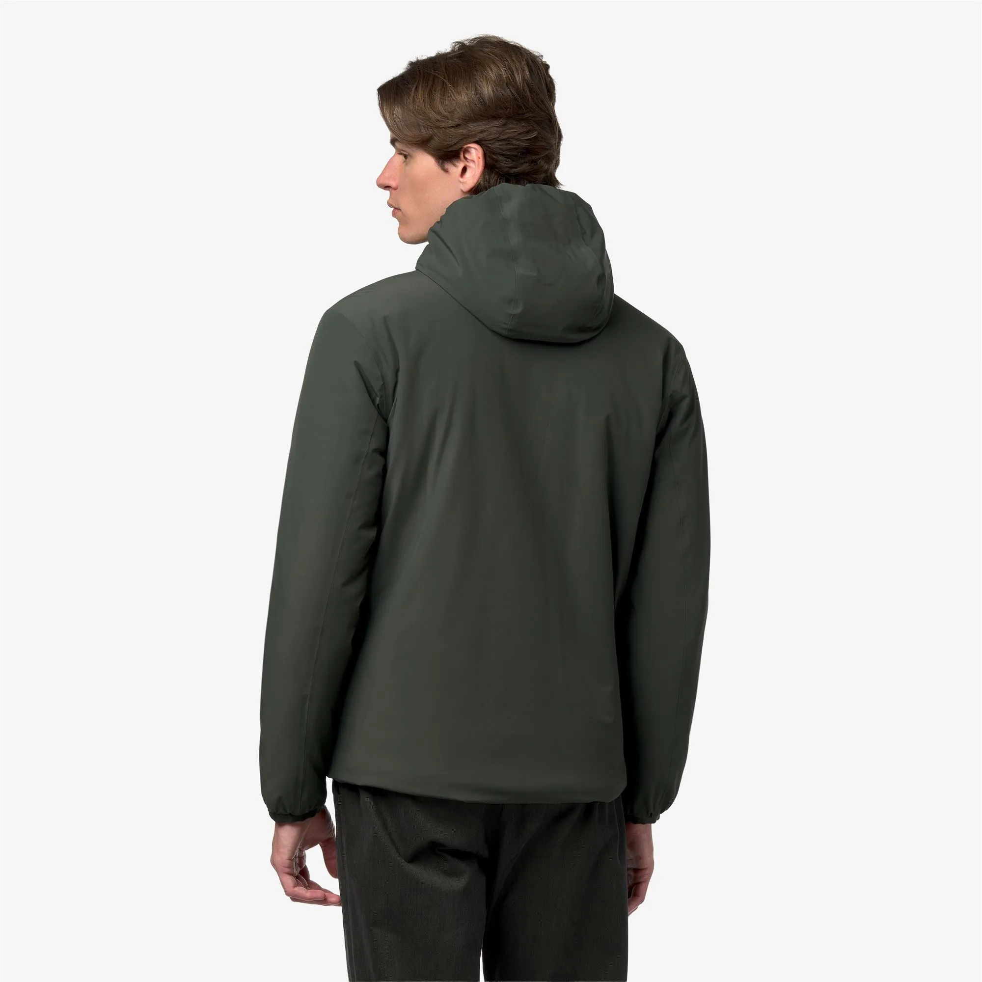 JACK ST WARM DOUBLE - Jackets - Short - Man - GREEN BLACKISH -Grey Ash sold by K-Way product image thumbnail 3