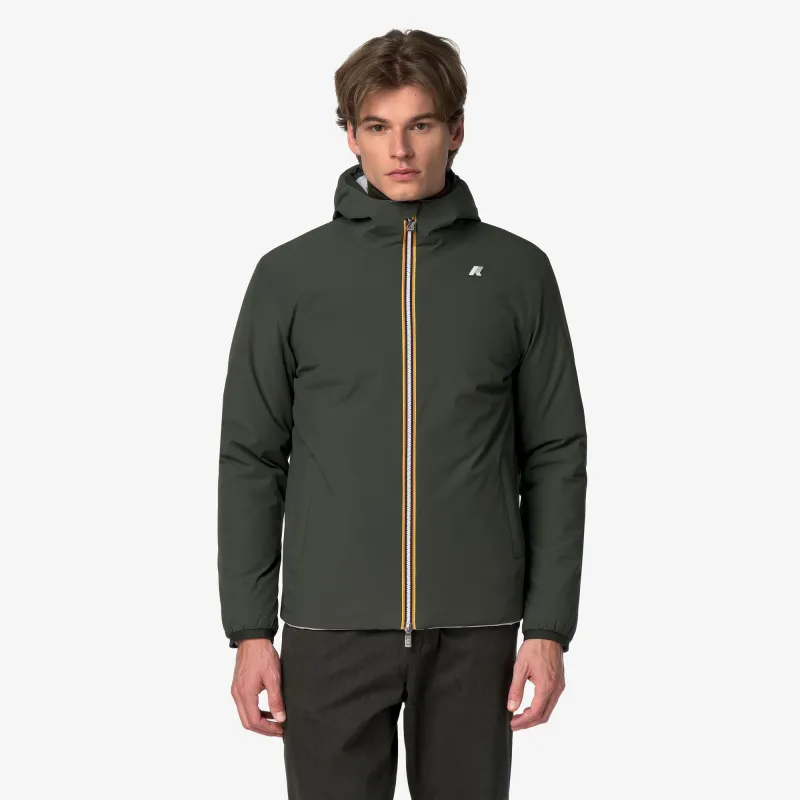 JACK ST WARM DOUBLE - Jackets - Short - Man - GREEN BLACKISH -Grey Ash made by K-Way