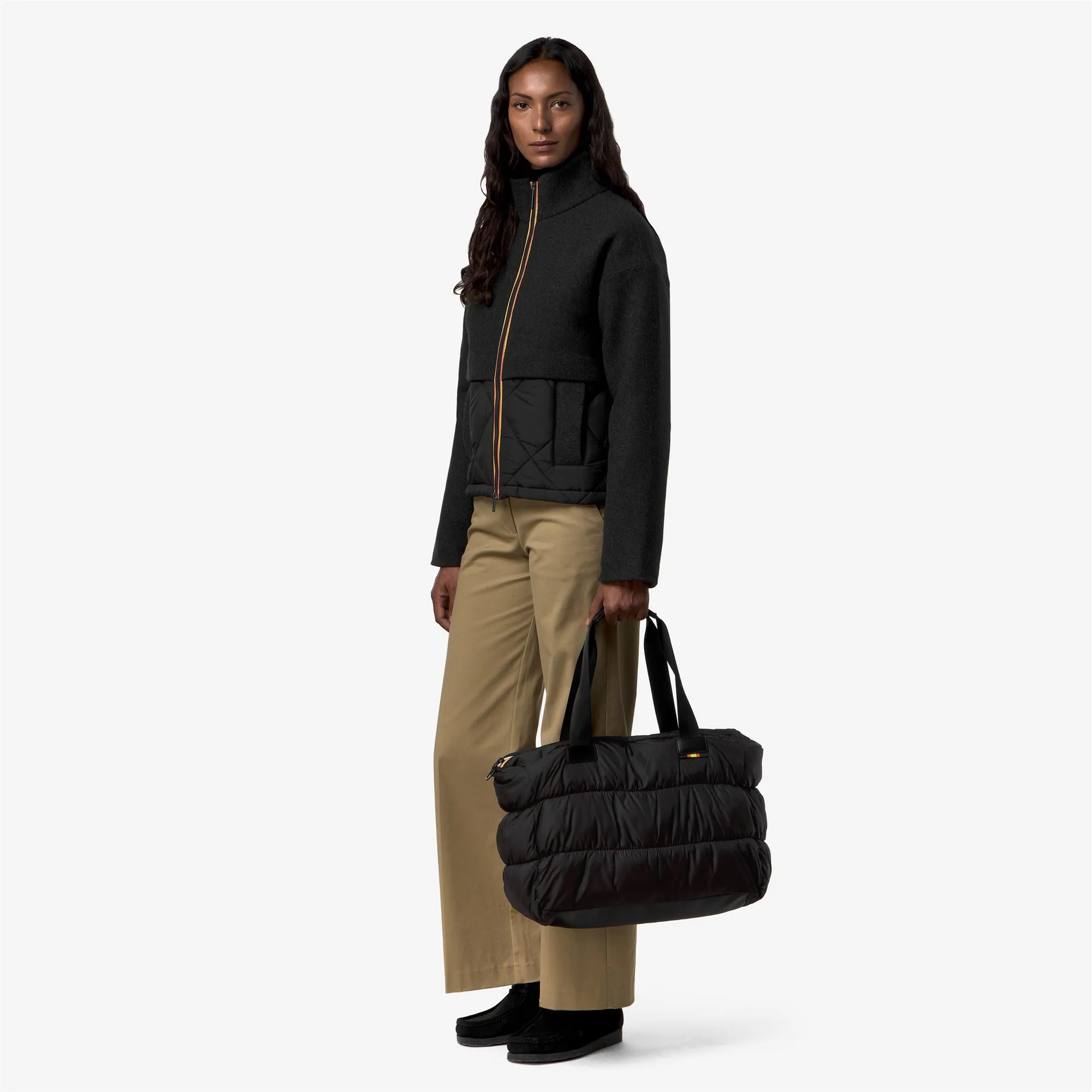 MATELISSEA MAXI RUFFLE - Bags - Tote Bag - Woman - Black Greyish sold by K-Way product image thumbnail 3