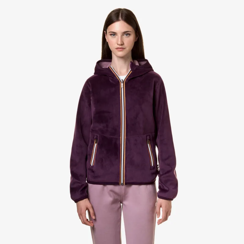 LILY VELOUR POLAR DOUBLE - Fleece - Jacket - Woman - Violet P-Violet D made by K-Way