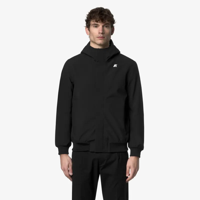 JOACHIM BONDED - Jackets - Short - Man - Black Pure-Blue Depth made by K-Way