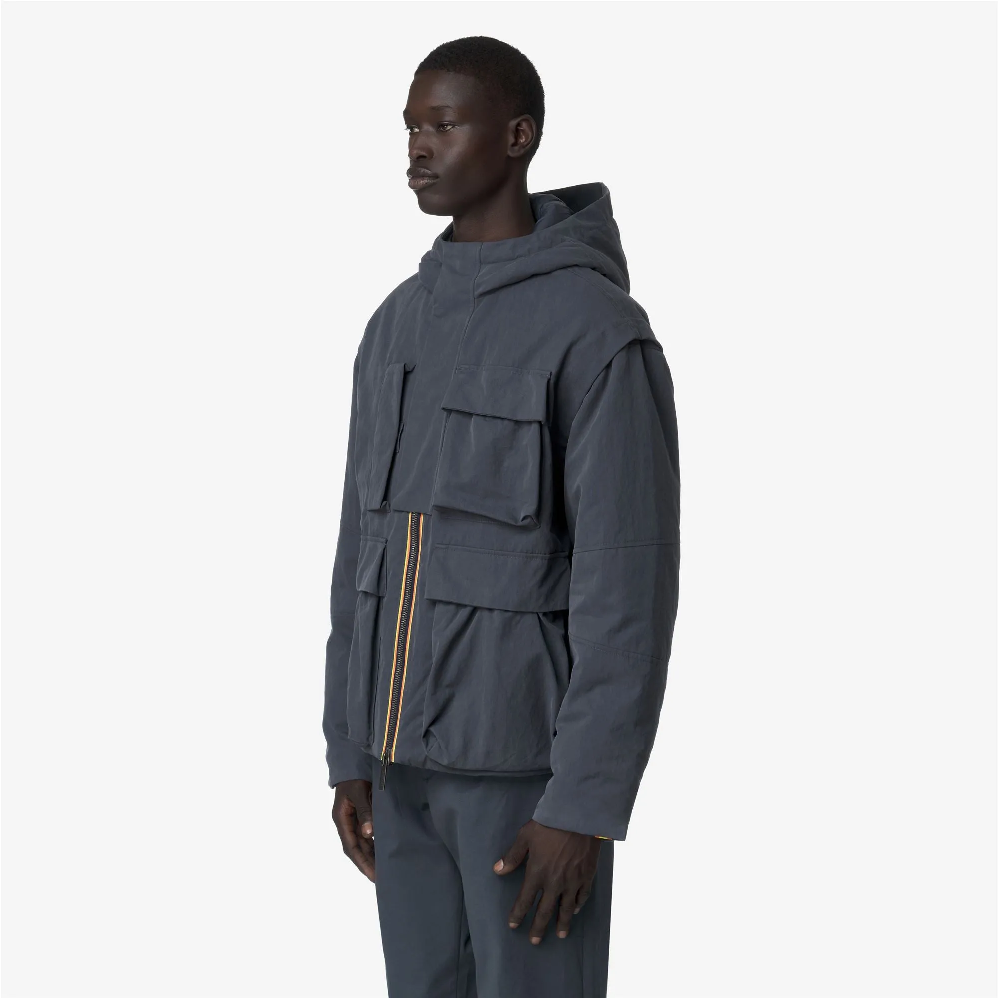 GUILLERMO COTTON FEEL - Jackets - Short - Man - Blue Airforce Combo-Blue Airforce sold by K-Way product image thumbnail 2