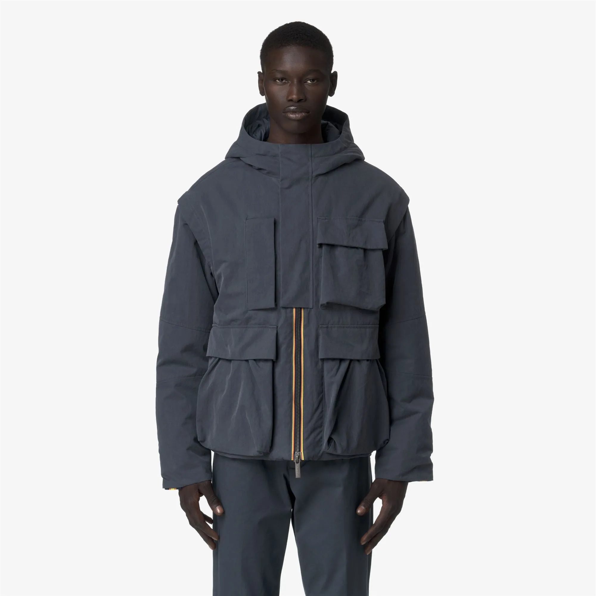 GUILLERMO COTTON FEEL - Jackets - Short - Man - Blue Airforce Combo-Blue Airforce sold by K-Way