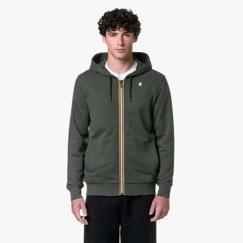 ANTHONY - Fleece - Jacket - Man - GREEN BLACKISH made by K-Way