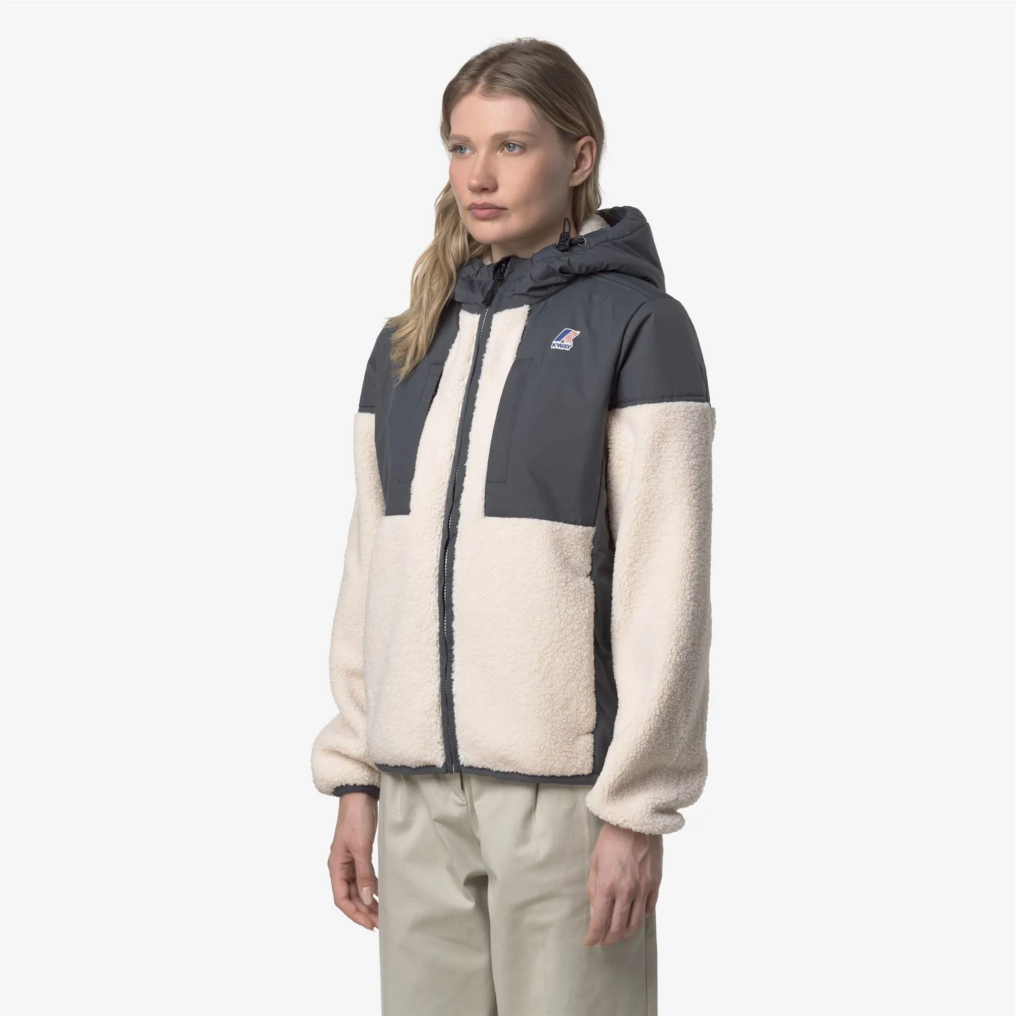 SAMSON 4.0 ORSETTO - Fleece - Hoodie Full Zip - Unisex - Grey Shadow Dk-Ecru sold by K-Way product image thumbnail 2
