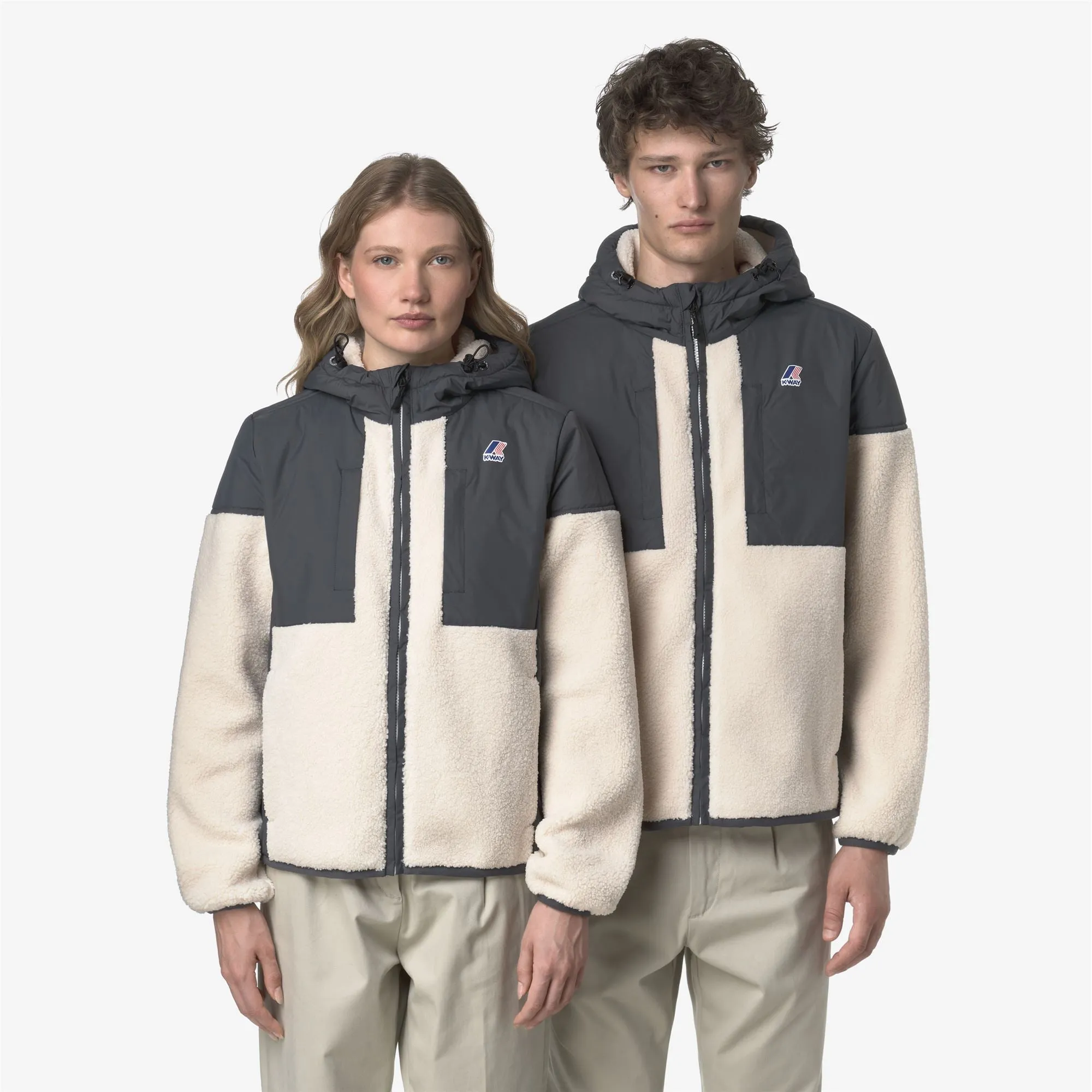 SAMSON 4.0 ORSETTO - Fleece - Hoodie Full Zip - Unisex - Grey Shadow Dk-Ecru sold by K-Way product image thumbnail 4
