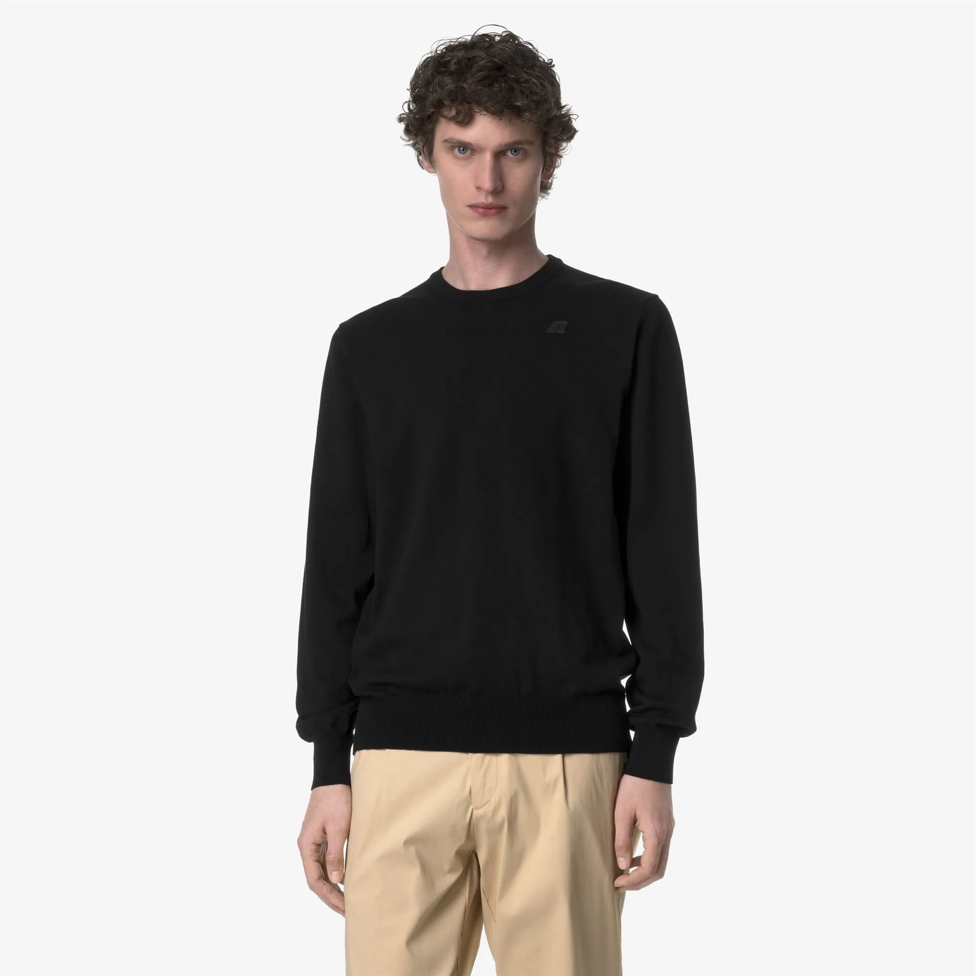 SEBASTIEN COTTON PS - Knitwear - Pull Over - Man - Black Pure sold by K-Way