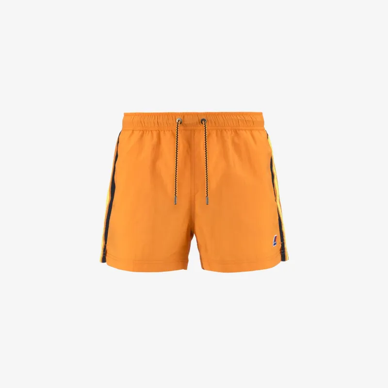 HAZEL TAPE - Bathing Suits - Swimming Trunks - Man - Orange Saffron made by K-Way