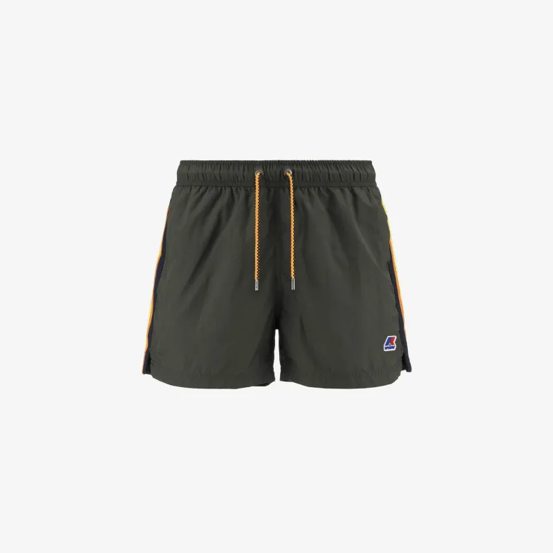 HAZEL TAPE - Bathing Suits - Swimming Trunks - Man - GREEN BLACKISH made by K-Way