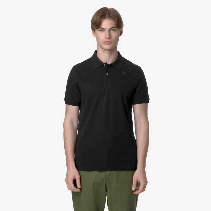 AMEDEE PIQUE SLIM - Polo Shirts - Polo - Man - Black Pure made by K-Way