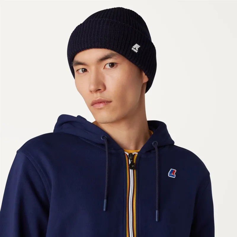 BRICE CARDIGAN STITCH WOOL - Headwear - Hat - Unisex - Blue Depth made by K-Way