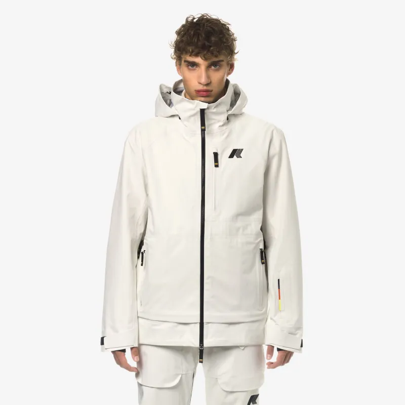 BOZEL 3 LAYERS-SHELL JACKET - Jackets - Mid - Man - White Gardenia made by K-Way