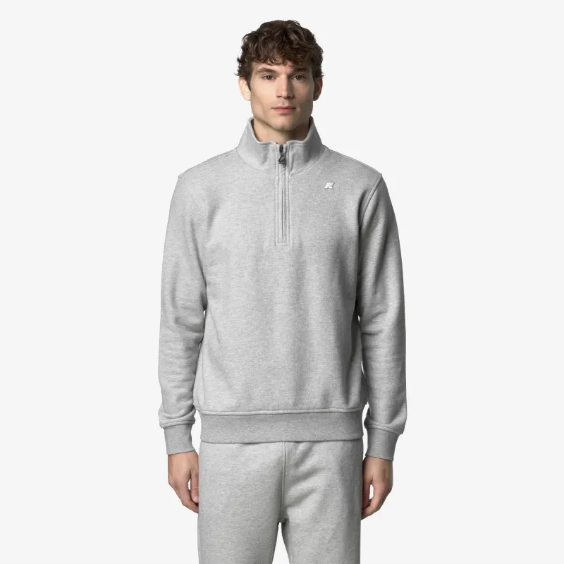 FINNICK HEAVY FLEECE - Fleece - Pull Over - Man - GREY MEL made by K-Way