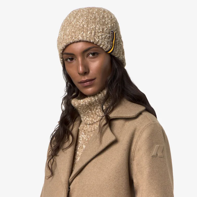 COCOUNE COCCOLA YARN - Headwear - Hat - Woman - BROWN-WHITE made by K-Way