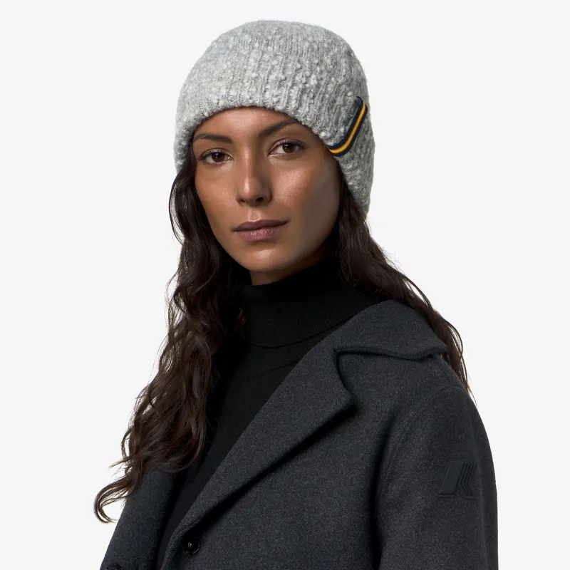 COCOUNE COCCOLA YARN - Headwear - Hat - Woman - GREY-WHITE made by K-Way
