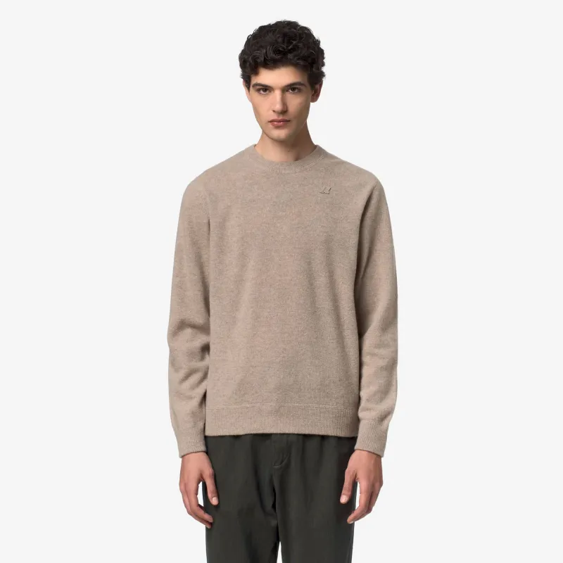 SEBASTIEN FLEECE STITCH - Knitwear - Pull Over - Man - Beige Plaza made by K-Way
